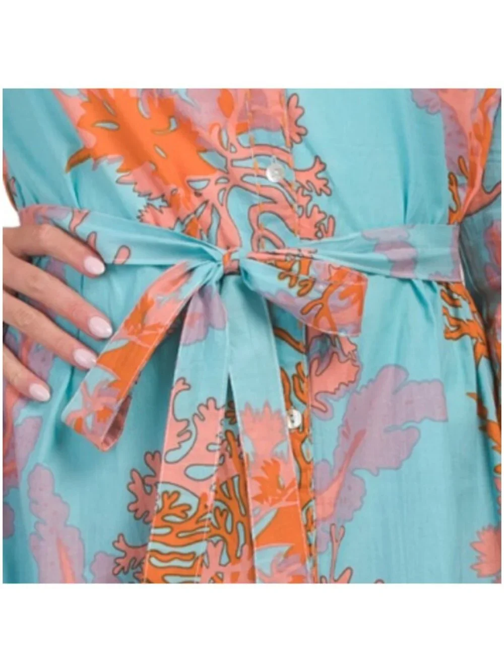 DEBBIE KATZ Lena Long Sleeve Cover-up Shirt Dress